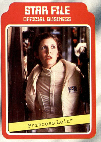 1980 Topps Empire Strikes Back Star File Princess Leia