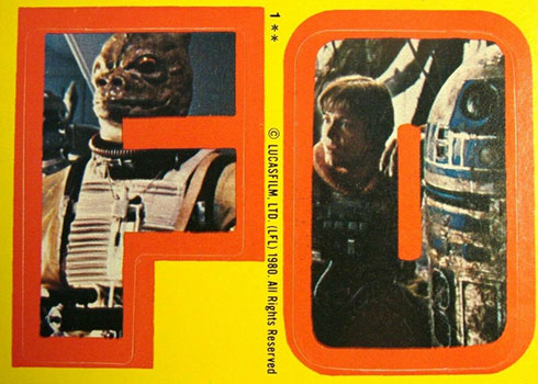 1980 Topps Empire Strikes Back Stickers 1