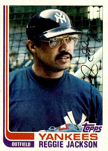 1982 Topps Baseball Reggie Jackson