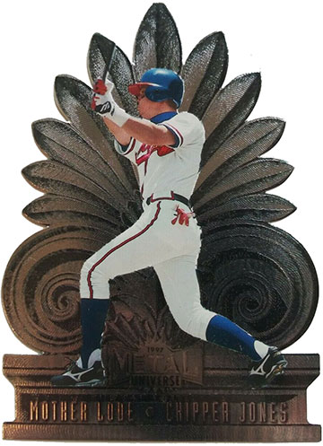 1998 Metal Universe Platinum Portraits 3 Chipper Jones - Sportsnut Cards