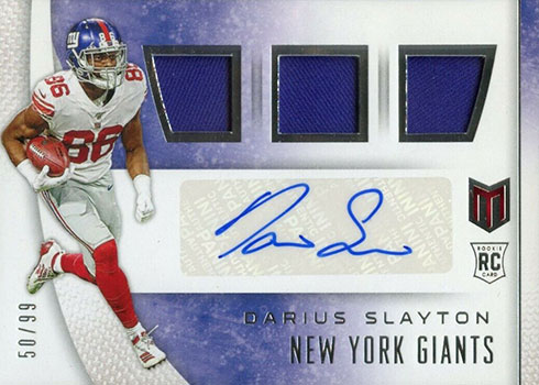 Darius Slayton 2019 Panini National Treasures Green Jersey Number #200 JSY  AU RC #18/86