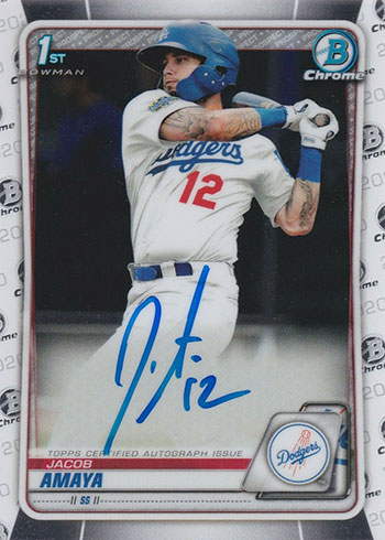 2020 Bowman Chrome Autographs Jacob Amaya