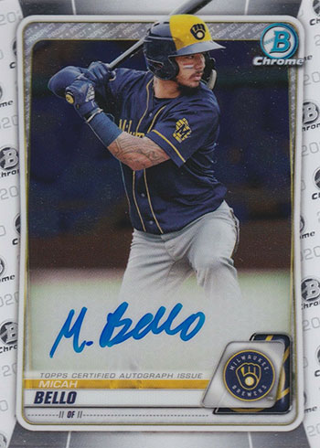 2020 Bowman Chrome Autographs Micah Bello