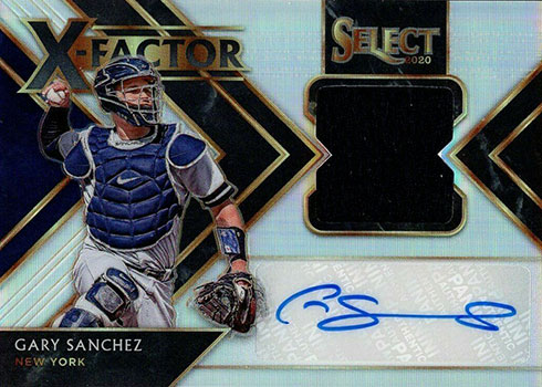 2020 Panini Select Baseball X-Factor Material Signatures Holo Gary Sanchez
