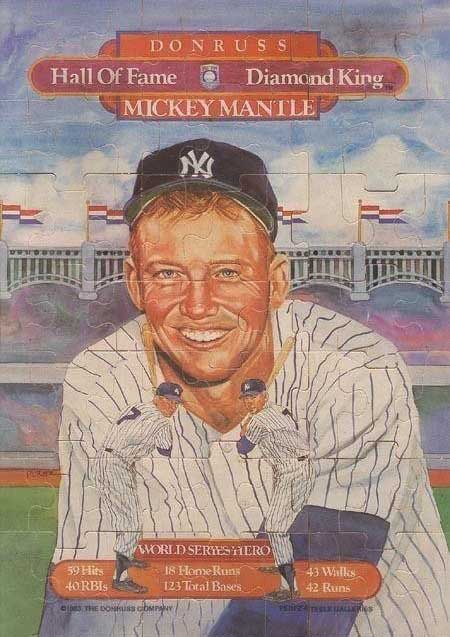 1983 Donruss Action All-Stars Mickey Mantle Puzzle