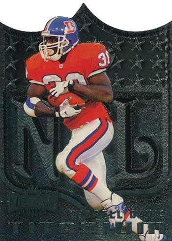 Deion Sanders 1997 Metal Universe Precious Metal Gems Red #135