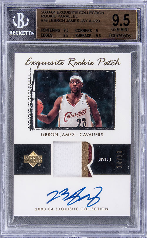 2003-04 Exquisite LeBron James Card 