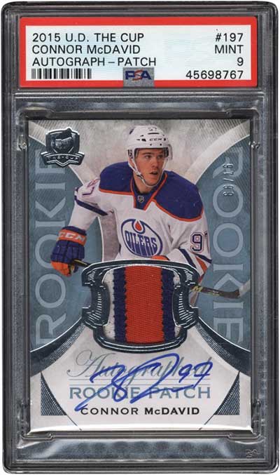 2015/16 Connor Mcdavid Autographed Rookie Patch the Cup Upper 
