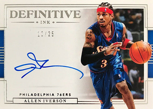 2019-20 Panini National Treasures Basketball Definitive Ink Allen Iverson
