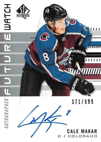 2019-20 SP Authentic Cale Makar RC Autograph