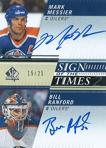 2019-20 SP Authentic Hockey Sign of the Times Dual Mark Messier Bill Ranford