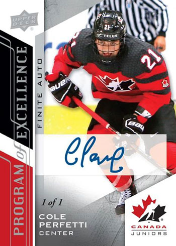 2020-21 Upper Deck Team Canada Juniors Hockey Program of Excellence Autograph