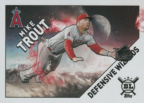 2020 Topps Big League Baseball Defensive Wizards Mike Trout