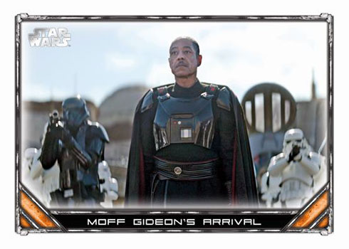Topps Star Wars The Mandalorian Card C-8 Yellow Parallel Moff Gideon 