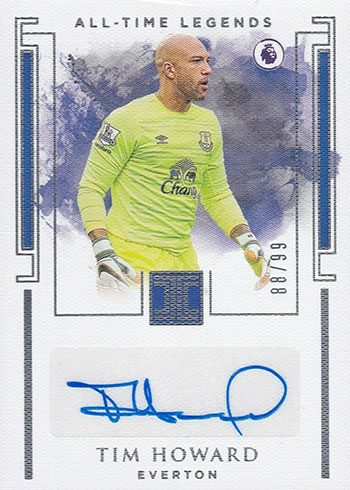 2019-20 Panini Impeccable Premier League Soccer All-Time Legends Tim Howard