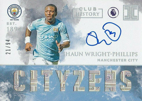 2019-20 Panini Impeccable Premier League Soccer Club History Signatures Shaun Wright-Phillips