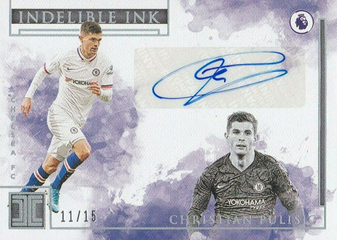 2019-20 Panini Impeccable Premier League Soccer Indelible Ink Silver Christian Pulisic