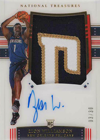 2019-20 Panini National Treasures Zion Williamson Guide, Gallery