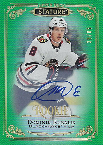 2019-20 Upper Deck Stature Hockey Autographs Green Domink Kubalik