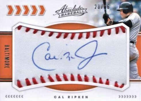 2020 Panini Absolute Baseball Baseball Material Signatures Cal Ripken Jr.