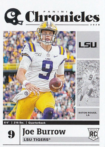 : Joe Burrow Rookie Card 2020 Panini Chronicles DP Elite