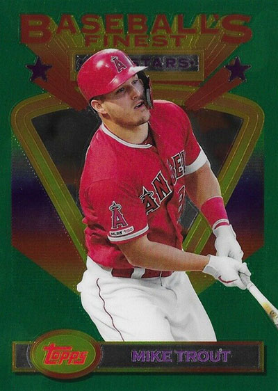 2020 Topps Finest Flashbacks Baseball Jumbo All-Star Mike Trout