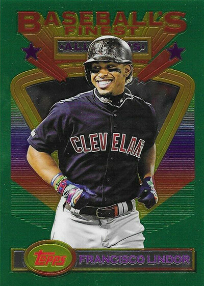 2020 Topps Finest Flashbacks Baseball Jumbo Box Topper Francisco Lindor