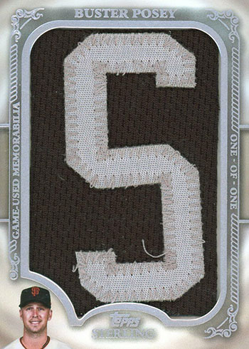 2020 Topps Sterling Baseball Jersey Letter Patch Buster Posey