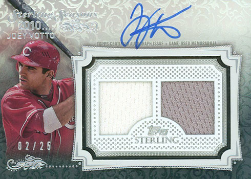 2020 Topps Sterling Baseball Sterling Seasons Autograph Relic Joey Votto