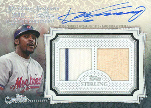 2020 Topps Sterling Baseball Sterling Seasons Autograph Relics Vladimir Guerrero