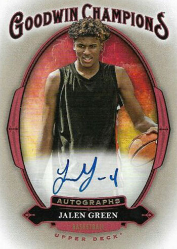 2020 Upper Deck Goodwin Champions Jalen Green Autograph