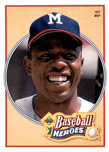 1991 Upper Deck Baseball Heroes Hank Aaron 20