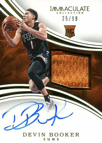 Devin Booker 2015-16 Panini Crown Royale Silhouettes Autograph Rookie Jersey  Card 84/99