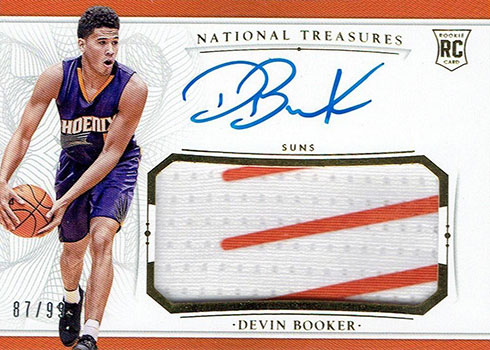 Lot Detail - 2015-16 National Treasures Silver #113 Devin Booker Signed  Rookie Patch Card (#12/25) - BGS MINT 9/BGS 10