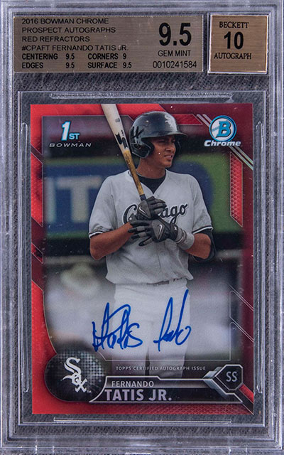 2009 Bowman Chrome Mike Trout Red Refractor Auto Tops $900,000