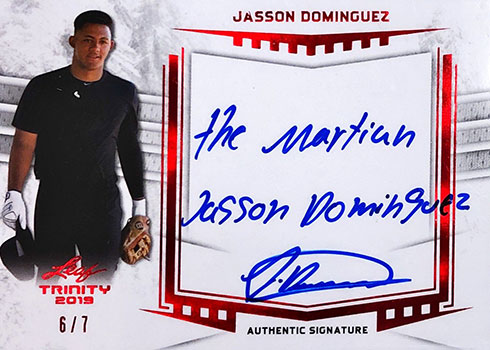 2019 Leaf Trinity Baseball Signatures Jasson Dominguez