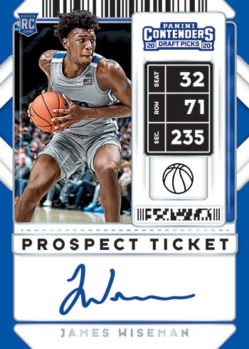 2020-21 Panini Contenders Draft Picks Basketball Checklist, BoxInfo