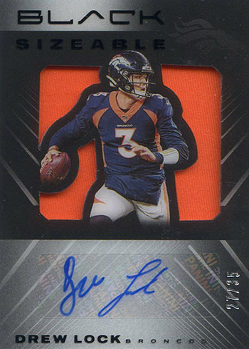 2020 Panini Black Football Sizeable Signatures Drew Lock