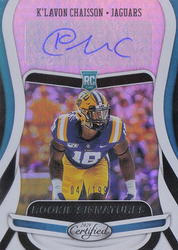 : 2020 Panini XR Orange #150 K'Lavon Chaisson Rookie Autograph  Card #19/49 LSU : Everything Else