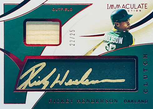 2020 Panini Immaculate Baseball Clutch Rickey Henderson