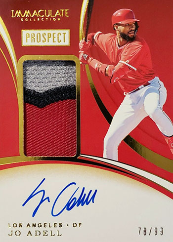 2020 Panini Immaculate Baseball Prospect Patch Autographs Jo Adell