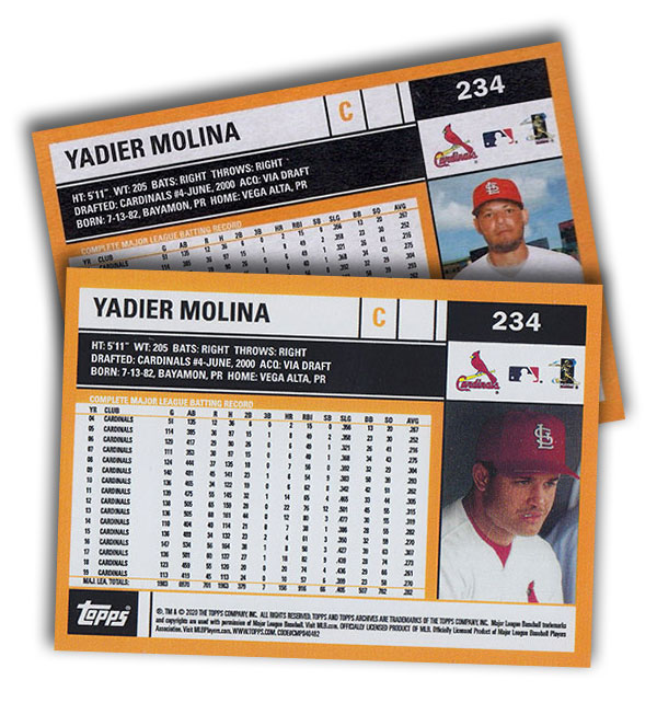 2020 Topps Archives Baseball Variations Yadier Molina