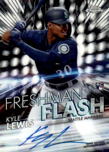 2020 Topps Chrome Baseball Freshman Flash Autographs Kyle Lewis