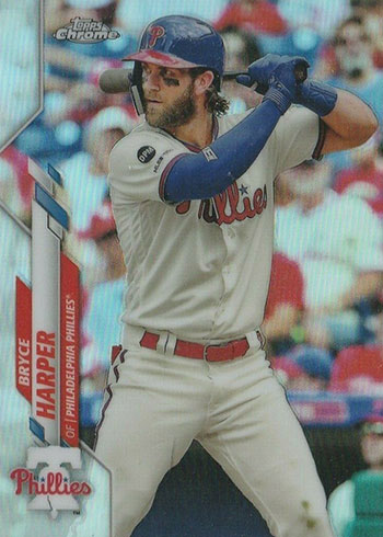 2020 Topps Chrome Bryce Harper Refractor Baseball Card TPTV