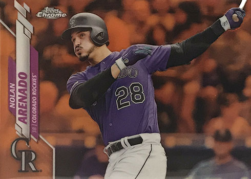 2020 Topps Chrome Ben Baller Blue Refractors #174 Nolan Arenado