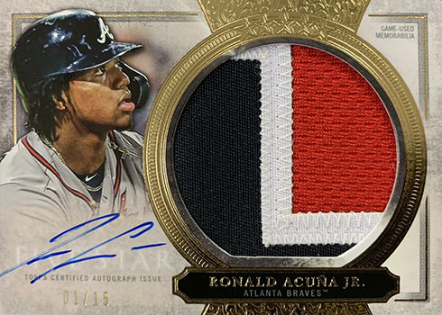 2020 Topps Five Star Baseball Autographed Jumbo Patch Ronald Acuna Jr.
