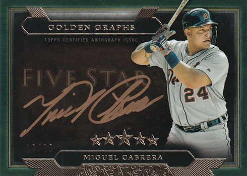 2020 Topps Five Star Baseball Golden Graphs Green Miguel Cabrera