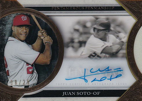 2020 Topps Five Star Baseball Pentamerous Penmanship Juan Soto