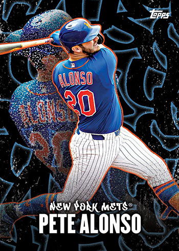 Pete Alonso player worn jersey patch baseball card (New York Mets