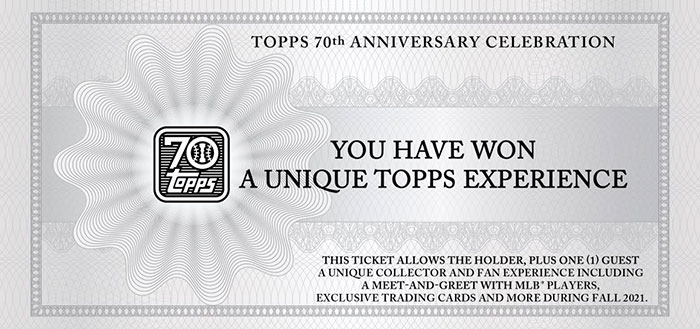 2021 Topps Series 1 Baseball Experience Ticket